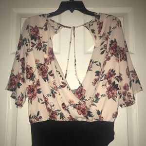 Charlotte Russe Floral Bodysuit